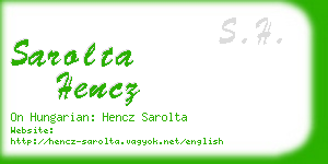 sarolta hencz business card